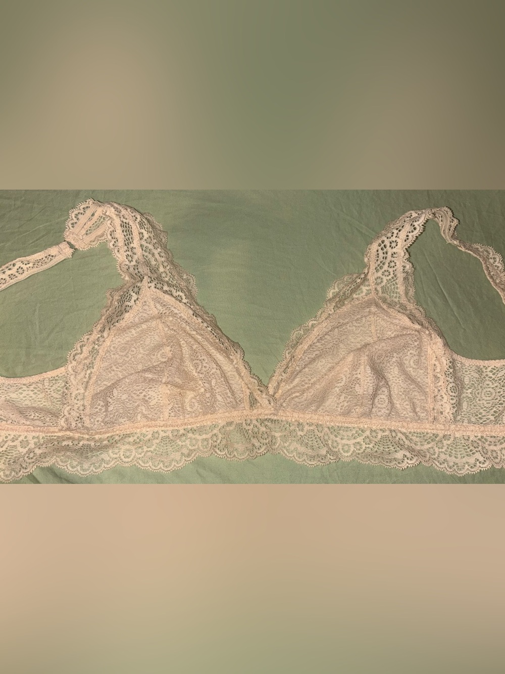 Soma Crochet Lace Unlined Bralette Size XL NWOT